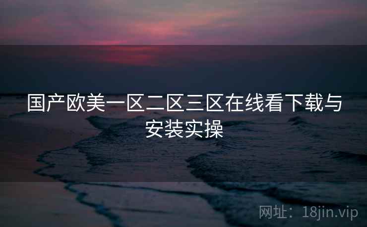 国产欧美一区二区三区在线看下载与安装实操