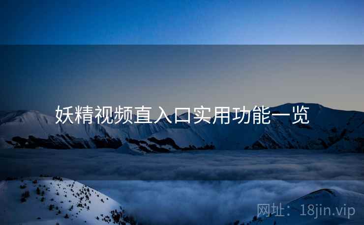 妖精视频直入口实用功能一览