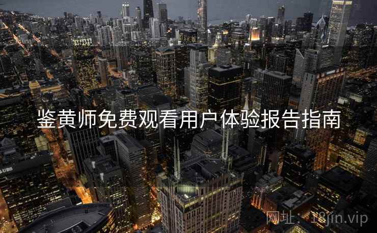鉴黄师免费观看用户体验报告指南